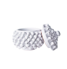 Load image into Gallery viewer, Pigna Bianca Casket - Small White Traditional Sicilian Ceramic