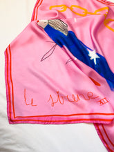 Load image into Gallery viewer, Le Sirene Pink - Silk Foulard