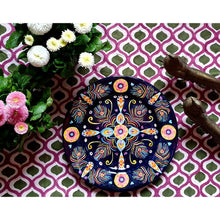 Load image into Gallery viewer, Vintage Peacock Italian Cotton Tablecloth
